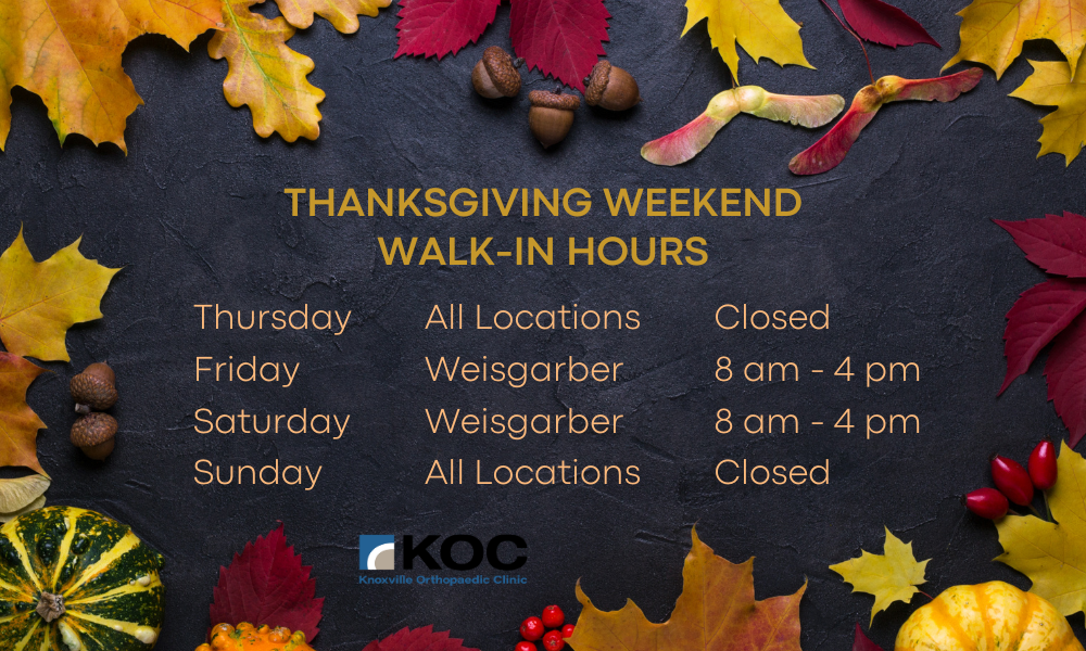Thanksgiving Weekend Walk-In Hours